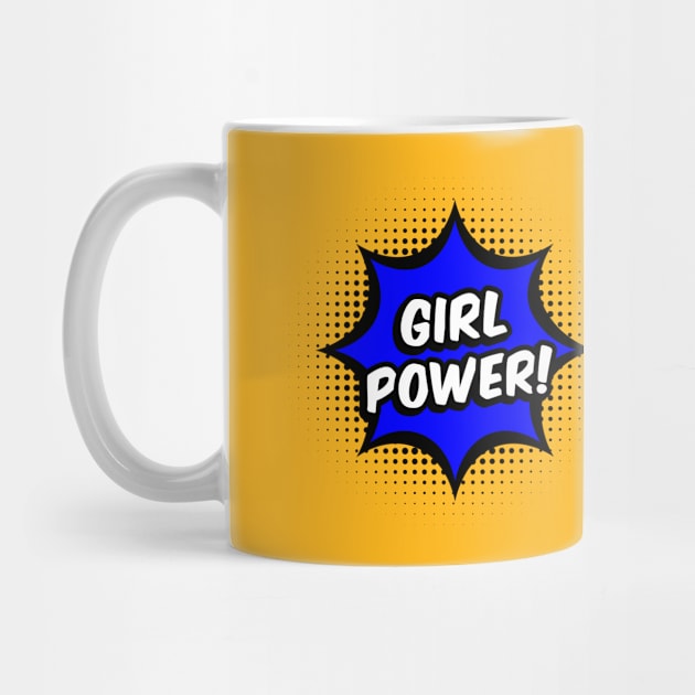 Girl Power! - Blue comic style - L by ruben vector designs